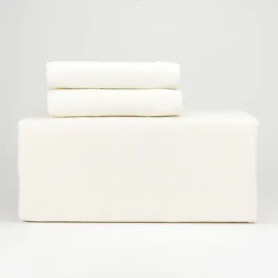 Luxury solid flannel sheet set