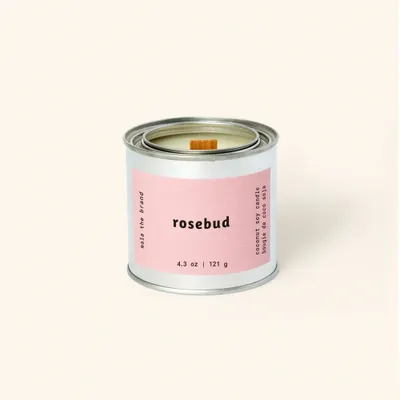 Scented candle in tin - rosebud