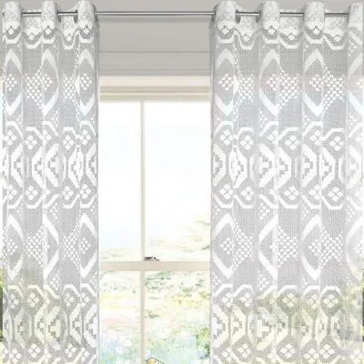 Rideau à œillets « mantilla » - mantilla rideau a oeillets - blanc - 54 po x 95 po