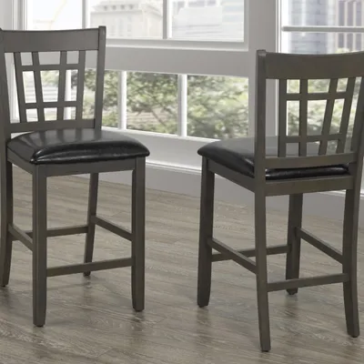 Set of 2 marb counter stool - grey