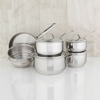Meyer nouvelle 10-piece stainless steel cookware set