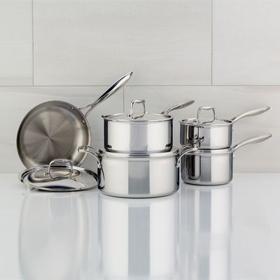 Meyer supersteel 10-piece tri-ply clad stainless steel cookware set - 6192 - 8867
