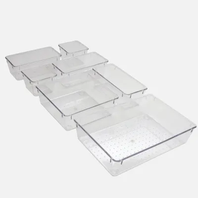 7-piece multifunctional storage set clear by neat & tidy