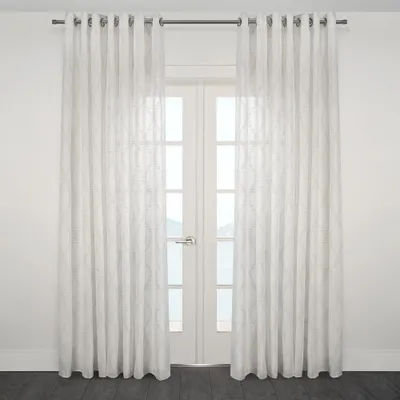 Nice semi-sheer jacquard grommet curtain - 108"" x 84""