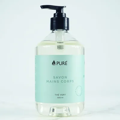 Green tea aroma hand and body wash by pure