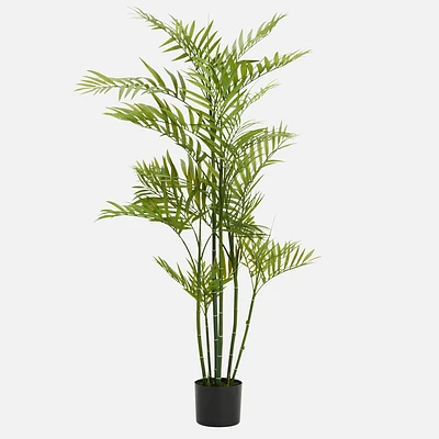 Faux potted palm tree plant - green - 10710