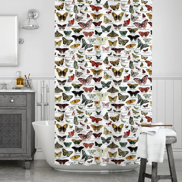 Papilio fabric shower curtain - earth