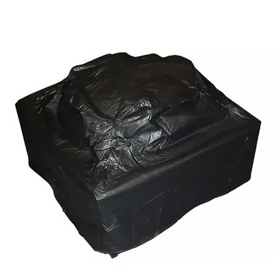 Outdoor vinyl firepit cover, square
