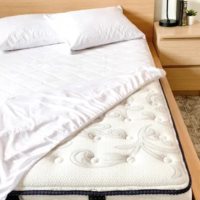 Empire silk white mattress pad - twin