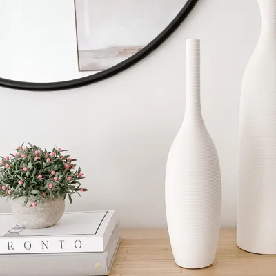 Tall ceramic bud vase by natural living