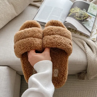 Ugg cozetta curly slippers - chestnut - size 8