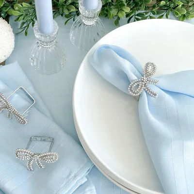 Set of 4 bow tie napkin rings by brilliant