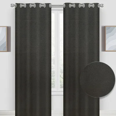 Plaza grommet curtain - taupe - 54"" x 95""