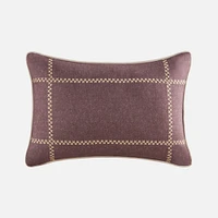 Gramercy park plum plaid breakfast cushion