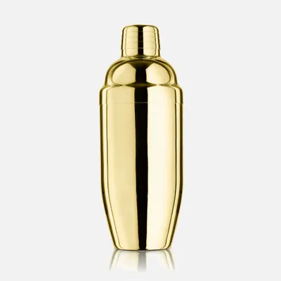 Double-wall cocktail shaker brass by final touch