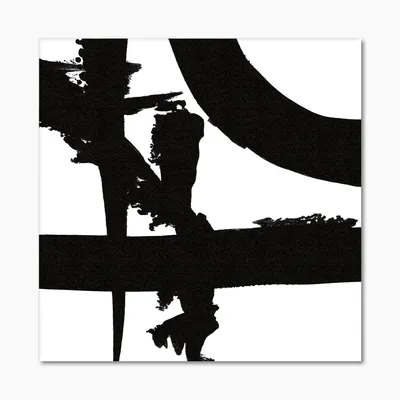 Toile « black and white crossing paths i » - noir - 36po x 36po