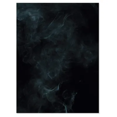 White smoke on black canvas wall art print - 24"" x 32"" - canvas only