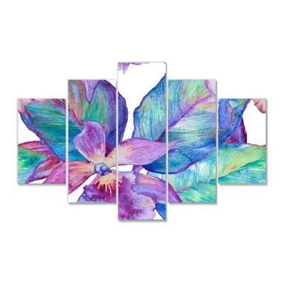 Orchid seamless pattern canvas wall art print