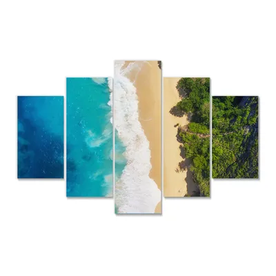 Sea and beach turquoise water 5 canvas wall art print