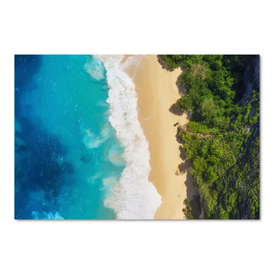Sea and beach turquoise water canvas wall art print