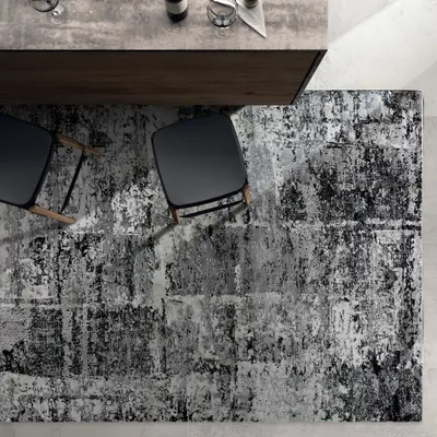 Ariella grey indoor rug - 120'' x 31''
