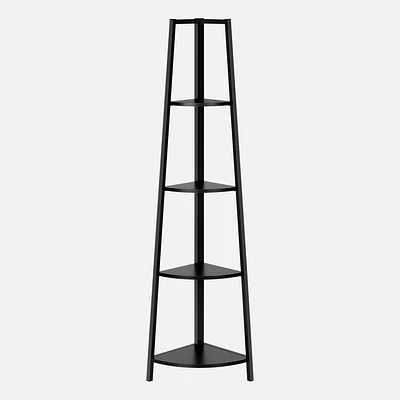 Rachelle 4-tier black corner shelf - 10887