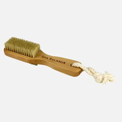 Spa nail brush with rope handle