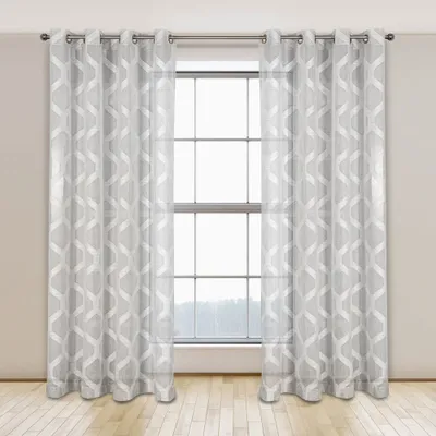 Shana grommet curtain - grey - 54"" x 95""
