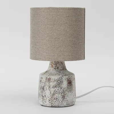 Sheryle ceramic table lamp with plain base - taupe - 11""