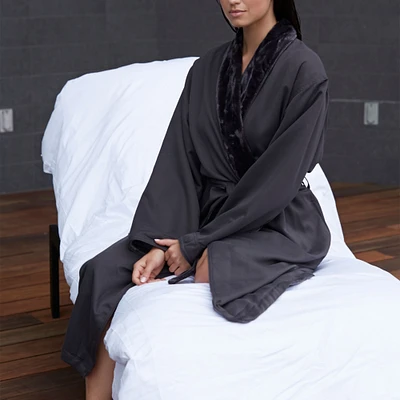 Shimmer plush bathrobe