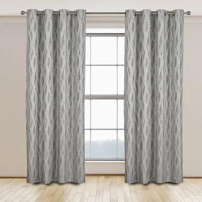 Silhouette grommet curtain - grey - 54"" x 95""