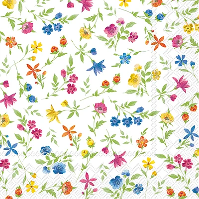 Happy flower luncheon napkins, pack of 20