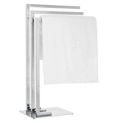 Metro chrome 3-tier towel stand by torre & tagus