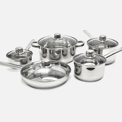 Starfrit stainless steel cookware set, 10 pieces - 5639 - 8867