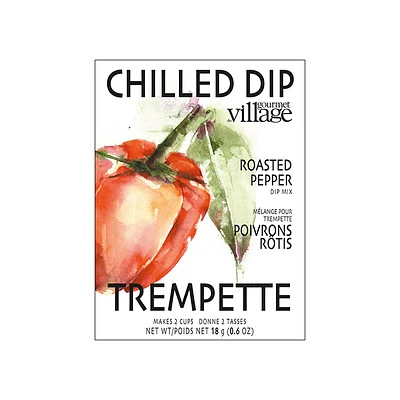 Cold dip roasted pepper recipe box by goumet du village