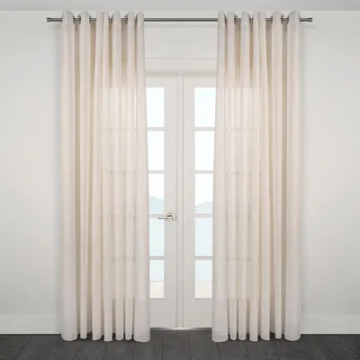 Taranto semi sheer jacquard grommet curtain - 108"" x 84""