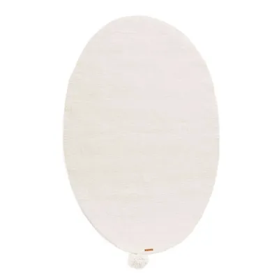 100% wool 94"" x 67"" rug pure - off-white