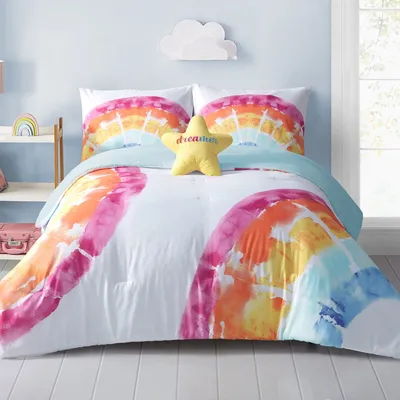 Tie dye rainbow bedding collection - tie dye rainbow comforter set