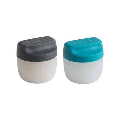 Trudeau fuel lunch set of 2 charcoal and tropical condiment containers