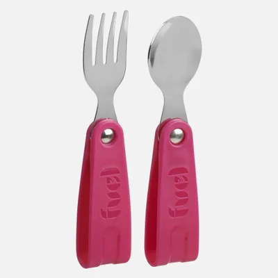 Trudeau pink fuel cutlery set