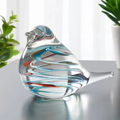 Bird glass paperweight by torre & tagus