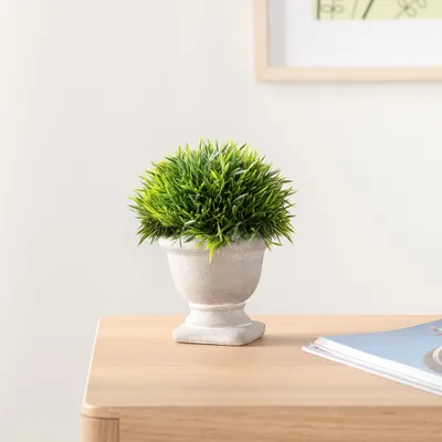 Aris faux potted grass topiary by torre & tagus