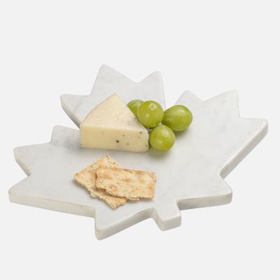 Marble maple leaf cheese board