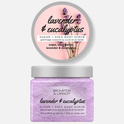 Sugar and shea butter body scrub - lavender & eucalyptus