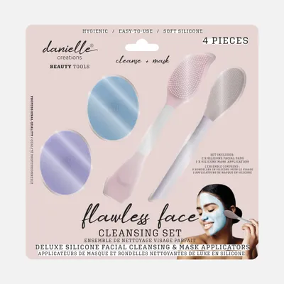 Silicone flawless face cleaning 4 pieces set