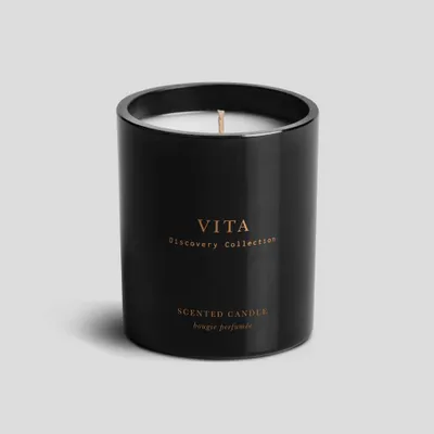 Vita 5 oz candle in jar with lid - votive green