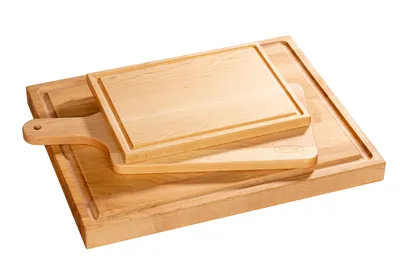 Set of 3 essentials maple wood cutting boards - maple, yellow,beige,gold