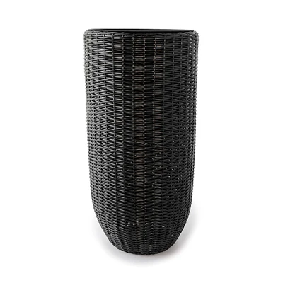 Rolland xl rattan planter black by haute deco