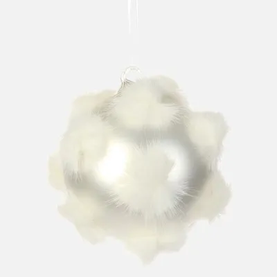 Pompom glass ornament