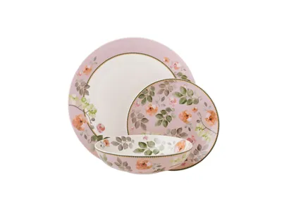 Arcadia pink 12-piece dinner set by maxwell & williams - assorted